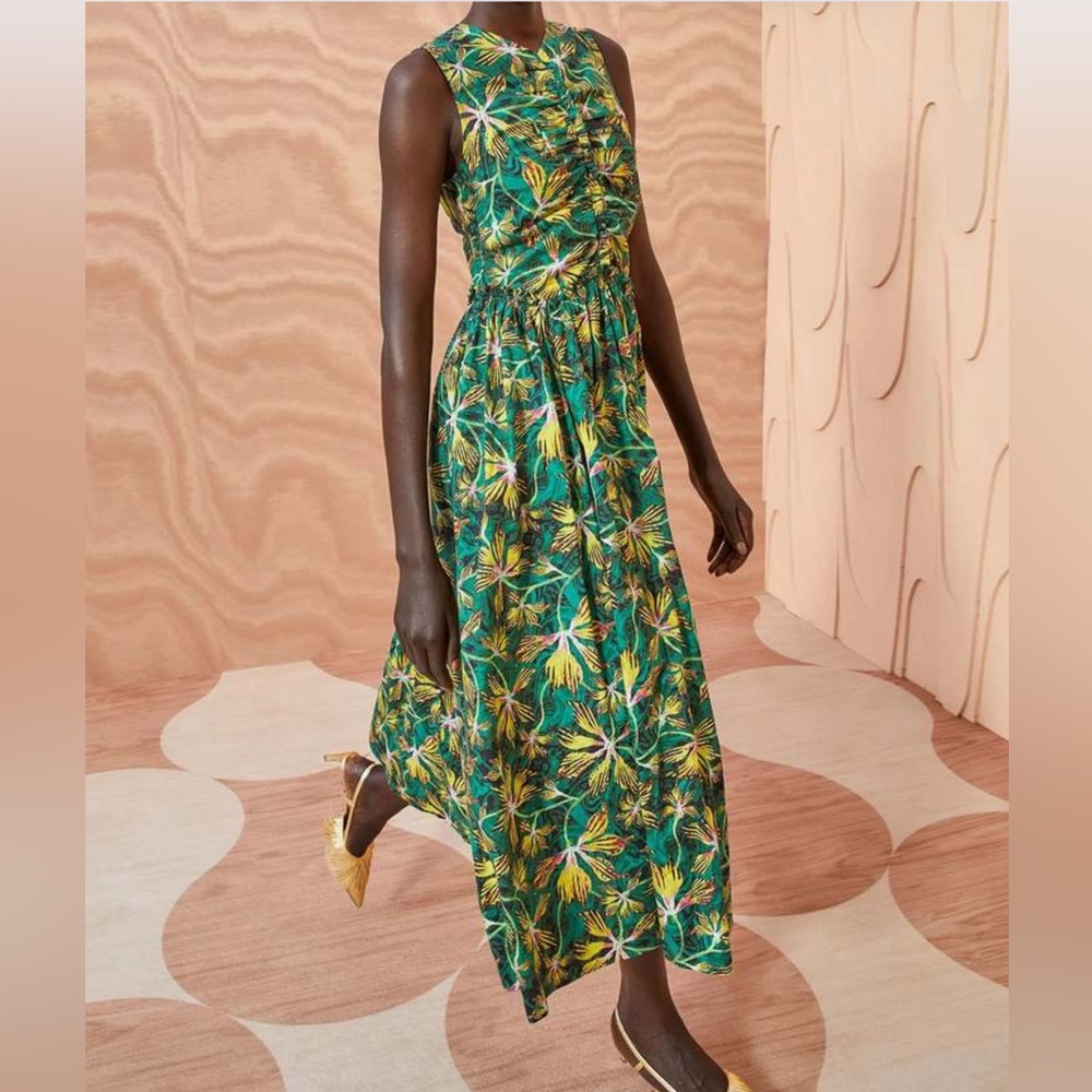 ULLA JOHNSON Mimi midi dress green Sz 0